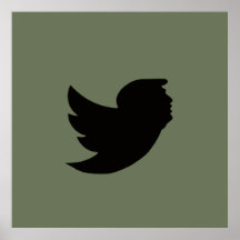 POSTER - T BIRD DESIGN - GROEN/ZWART