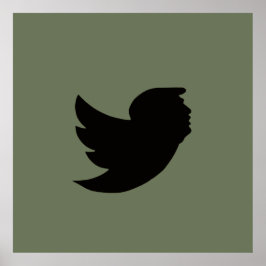 POSTER - T BIRD DESIGN - GROEN/ZWART