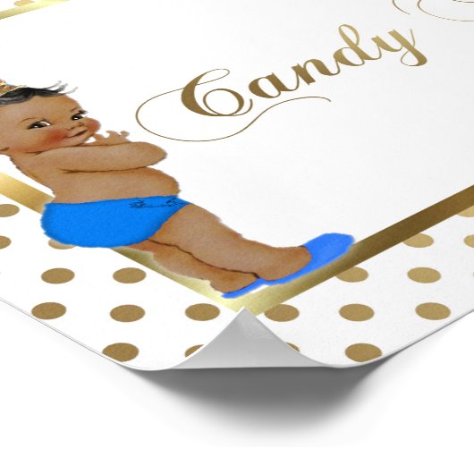 poster tafel snoep tafel,wit,goud,8,5x11 (Hoek)