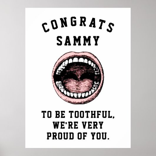 Poster tandheelkundig Afstuderen (Voorkant)