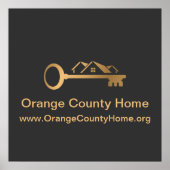 Póster Tarjeta de visita Inmobiliaria Agregar prof Poster (Voorkant)