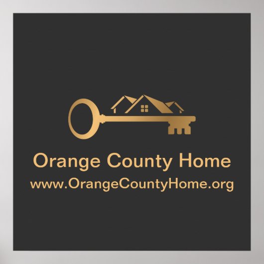 Póster Tarjeta de visita Inmobiliaria Agregar prof Poster (Voorkant)