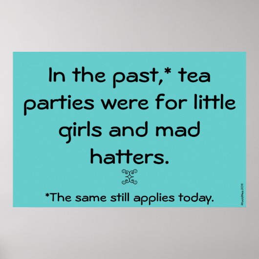 poster "Tea parties" (Voorkant)