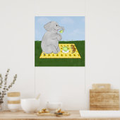Poster Tea Party Elephant and Mouse Print (Keuken)