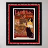 Poster Teatro Regio Torino Art Deco Print (Voorkant)