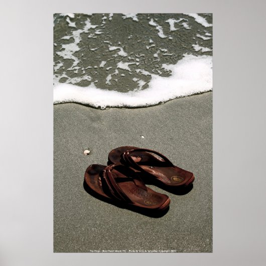POSTER - Teenslippers - Bald Head Island, NC - P.. (Voorkant)