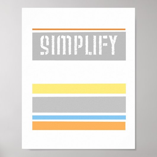 poster tekstontwerp Vereenvoudig pastelstrepen (Voorkant)