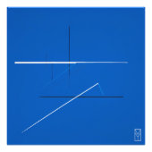 Pôster Tela Azul Global: Arte de Kandinsky Foto Afdruk (Voorkant)