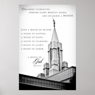 Poster - Tempeloze Utah LDS-tempel