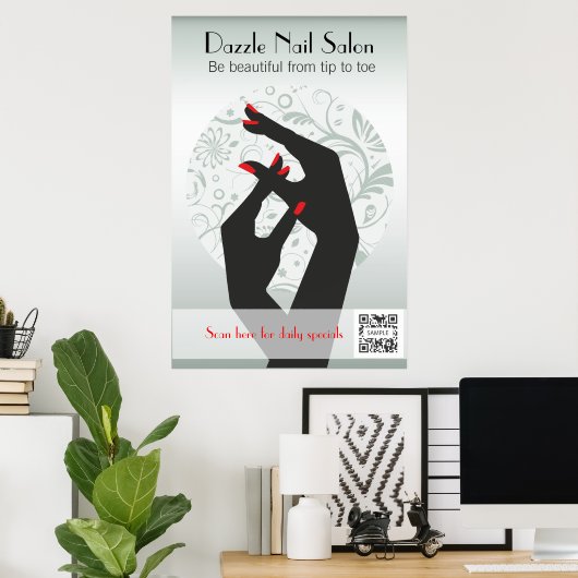 Poster Template Nail Salon (Thuiskantoor)
