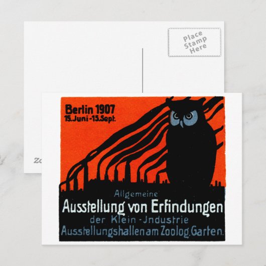 poster tentoonstelling Berlijn 1907 Briefkaart (Voorkant / Achterkant)