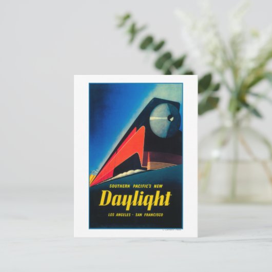 Poster ter bevordering van de dagrijbaan briefkaart (Staand voorkant)