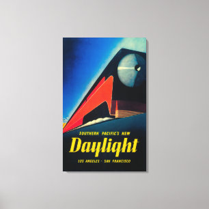 Poster ter bevordering van de dagrijbaan canvas afdruk