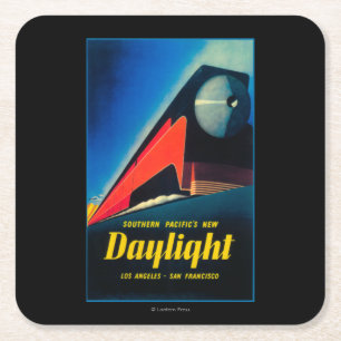 Poster ter bevordering van de dagrijbaan kartonnen onderzetters