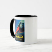 Poster ter bevordering van de dagrijbaan mok (Voorkant links)