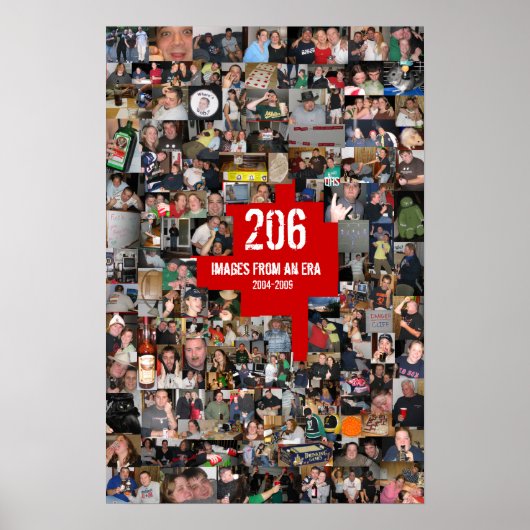 poster ter herdenking van 206 (Voorkant)