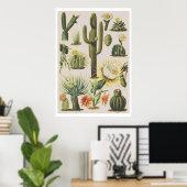 Poster ter illustratie van botanische cactus (Thuiskantoor)