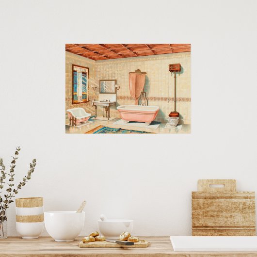  Poster ter illustratie van interieurontwerp (Keuken)