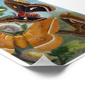 Poster ter illustratie van vlinder (Hoek)