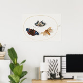 Poster ter illustratie van vlinder (Thuiskantoor)
