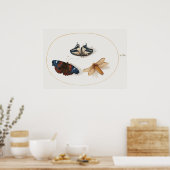 Poster ter illustratie van vlinder (Keuken)