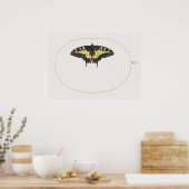 Poster ter illustratie van vlinder (Keuken)