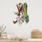  Poster ter illustratie van vogel (Keuken)