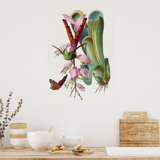  Poster ter illustratie van vogel (Keuken)