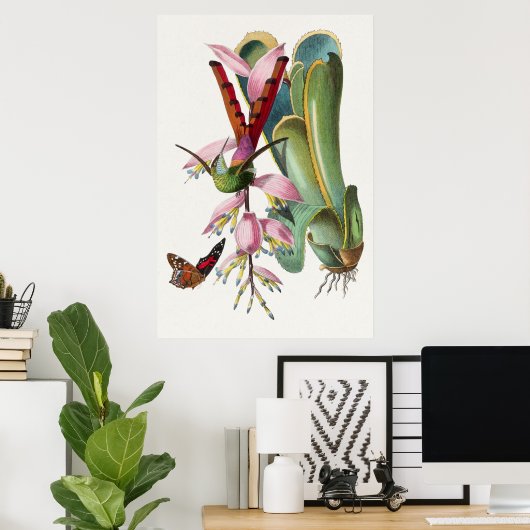  Poster ter illustratie van vogel (Thuiskantoor)