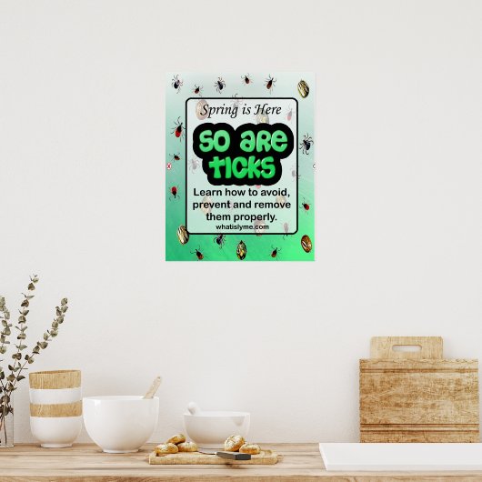 Poster ter preventie van de ziekte van Lente en Ti (Keuken)