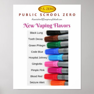 Poster ter waarschuwing tegen het roken door midde