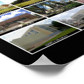 Poster Texas County Courthouses (zwart horizontaal (Hoek)