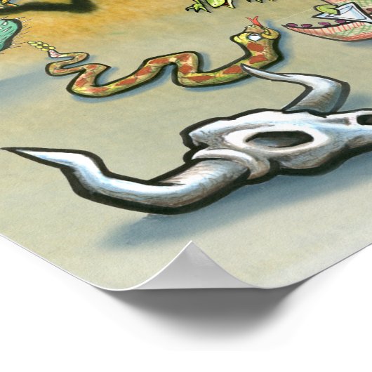 Poster Texas Fun Map (Hoek)