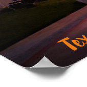 Poster Texas zonsondergang Schriftuur  (Hoek)