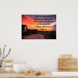 Poster Texas zonsondergang Schriftuur