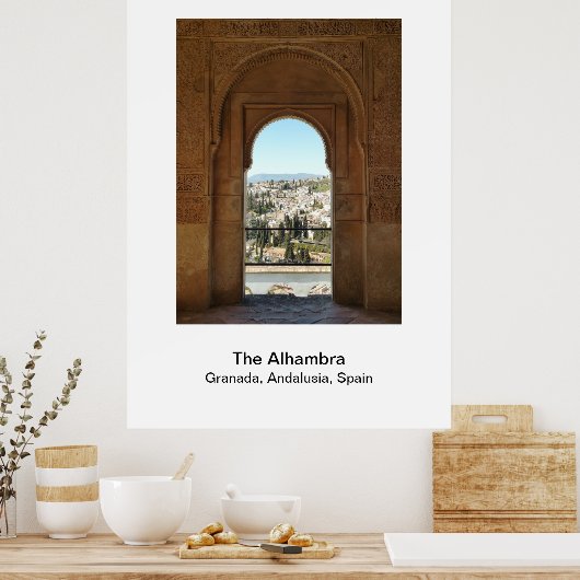 Poster - The Alhambra Granada, Andalusië, Spanje (Keuken)