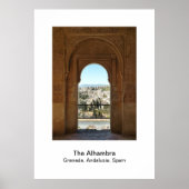 Poster - The Alhambra Granada, Andalusië, Spanje (Voorkant)