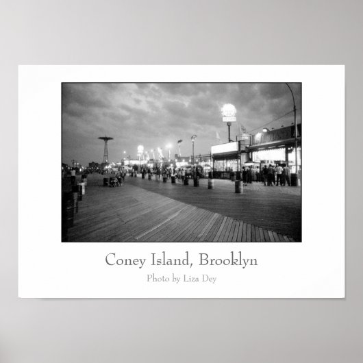 poster 'The Boardwalk at Night' (Voorkant)