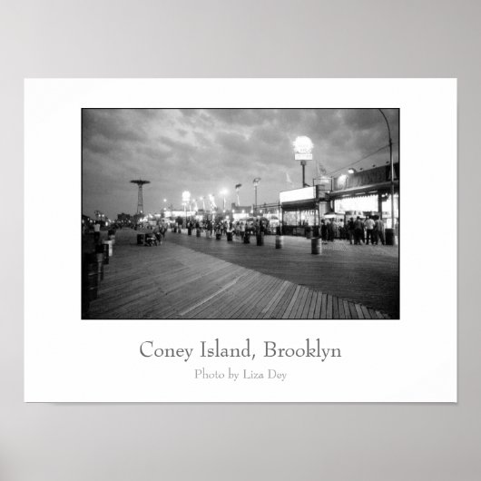 poster 'The Boardwalk at Night' (Voorkant)