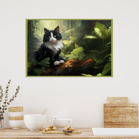 Poster The Enchanted Forest Cats (Keuken)