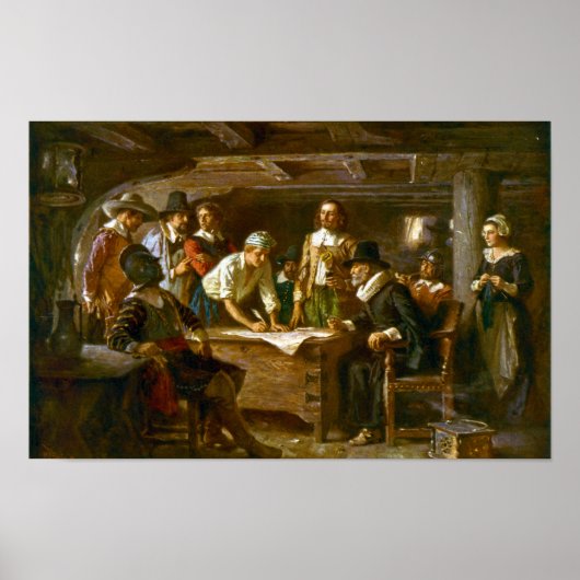 Poster The Mayflower Compact Jean Leon Ferris (Voorkant)