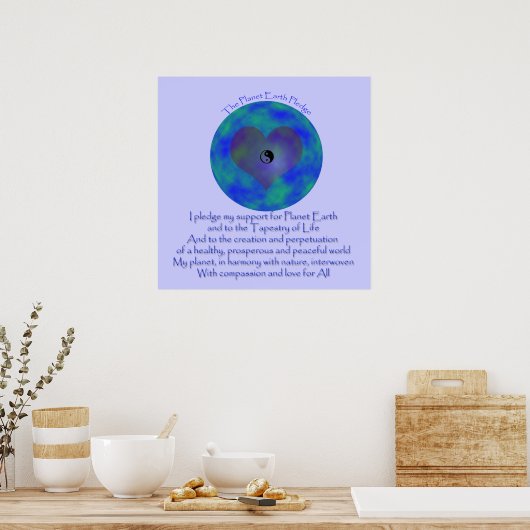 Poster - The Planet Earth Pledge (Keuken)