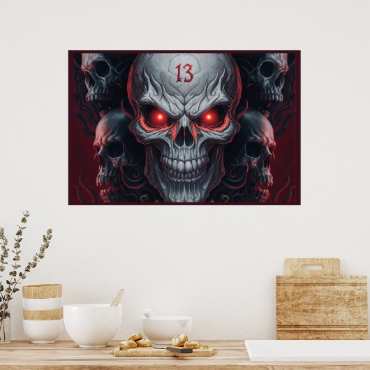 Poster The Skull 13 (Keuken)
