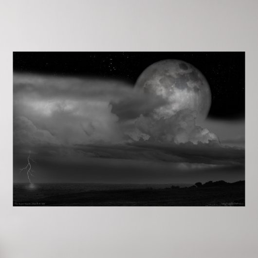 Poster: "The Super Moon" - 19 maart 2011 Poster (Voorkant)