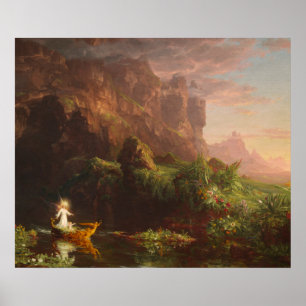 Poster The Voyage of Life Childhood, Thomas Cole