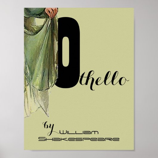 Poster theater Play Othello William Shakespeare (Voorkant)