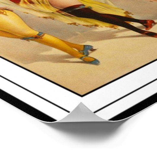 Poster  theaterdanserende meisjes 2 (Hoek)