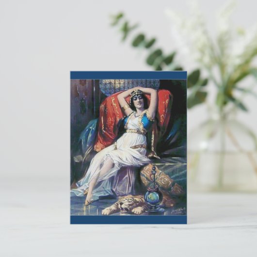  poster theatervrouw briefkaart (Staand voorkant)