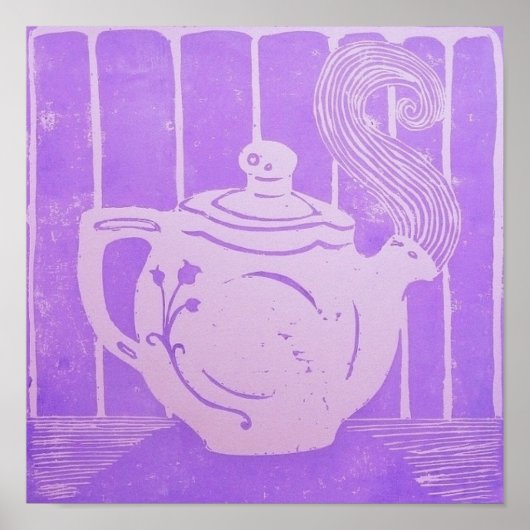 Poster theepot, 12 x 12 inch (Voorkant)
