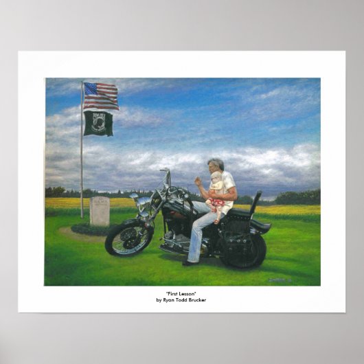 Poster - thema Harley en US Marine Corps (Voorkant)